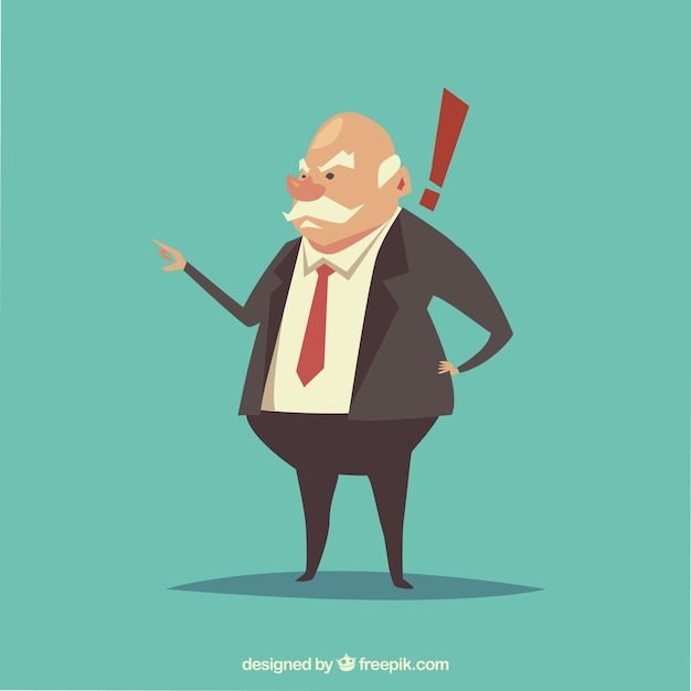 Free vector angry boss character