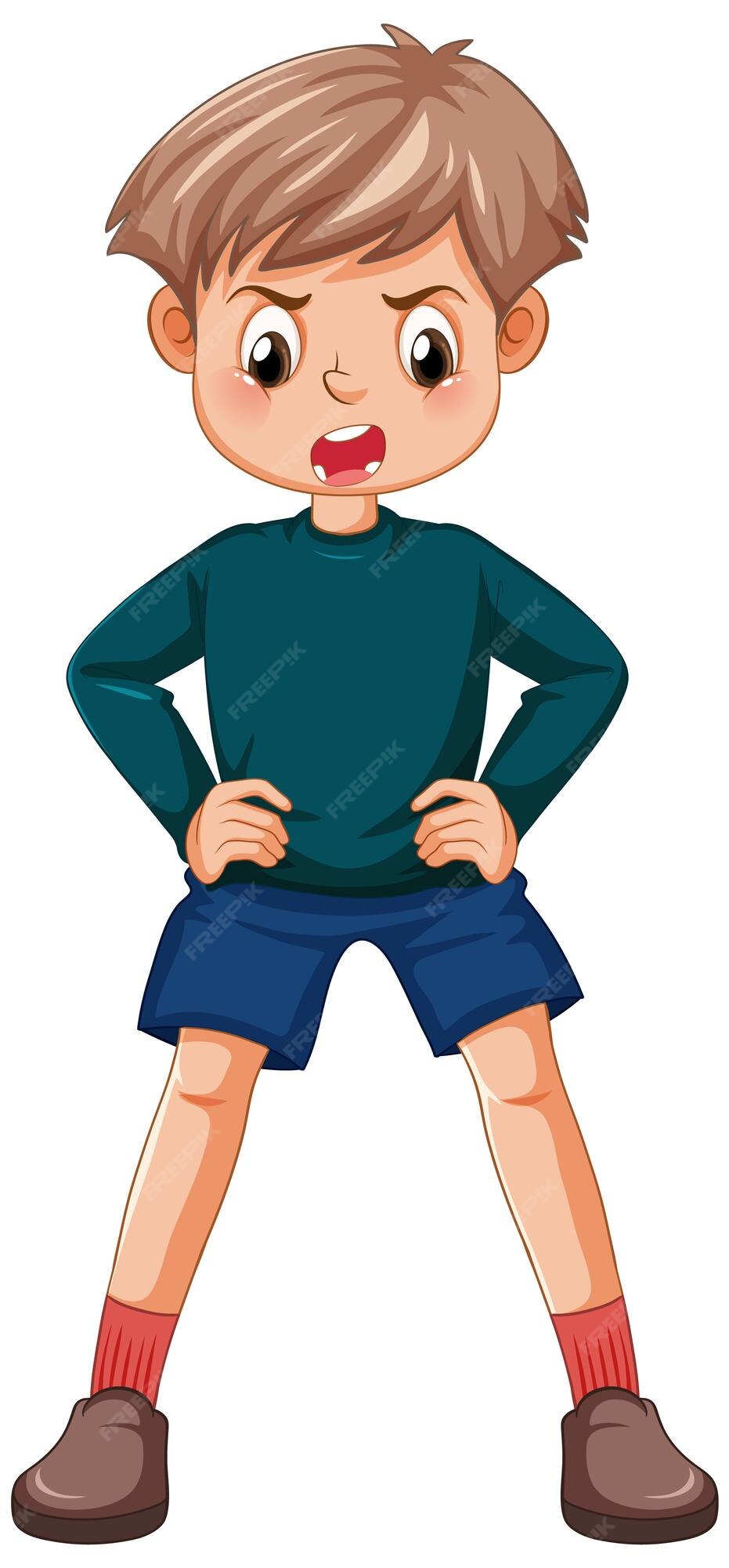 Free Vector | Angry boy cartoon character Free Vector | Angry boy cartoon character