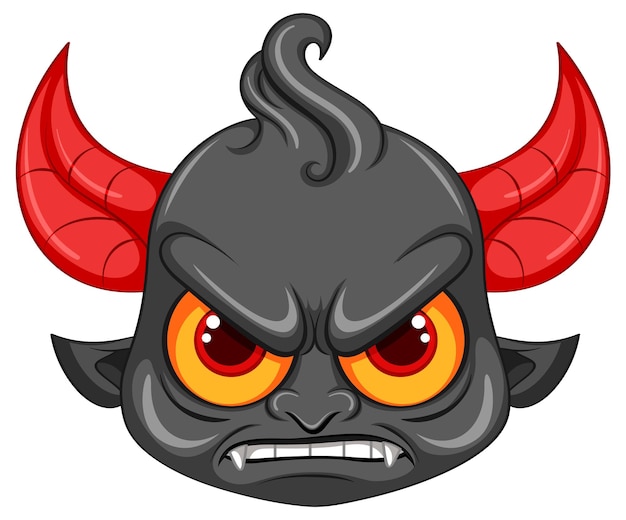 Free vector angry devil cartoon character