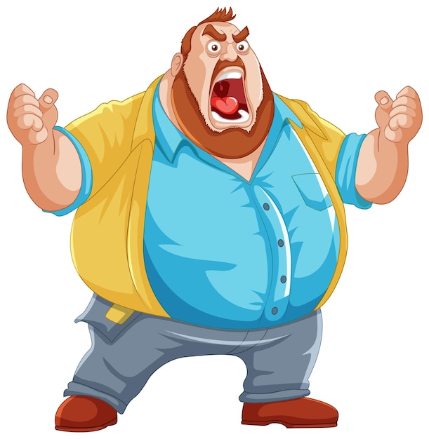 Free vector angry man expressing frustration