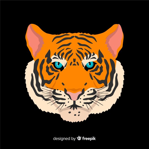 Angry tiger background