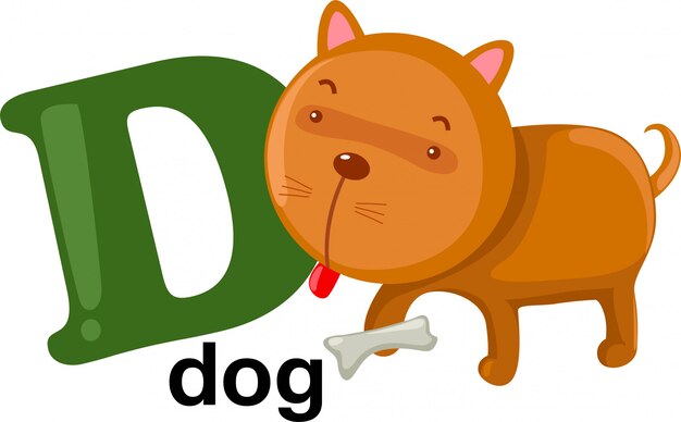 Premium Vector | Alphabet d