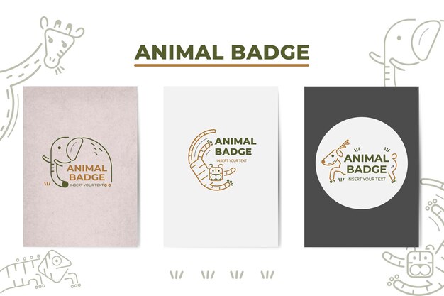 Animal badge elements