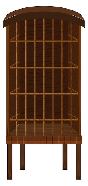 Free vector animal cage made of wood