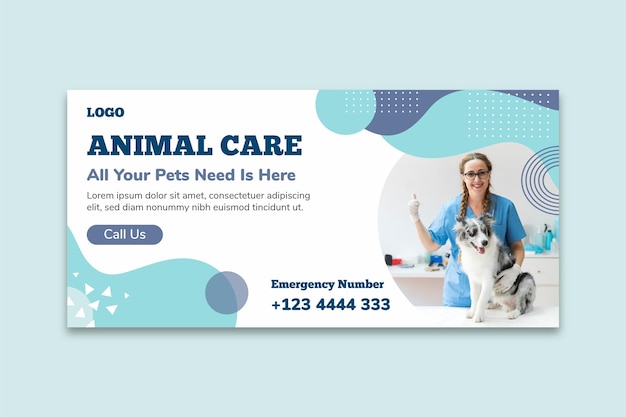 Animal care banner template