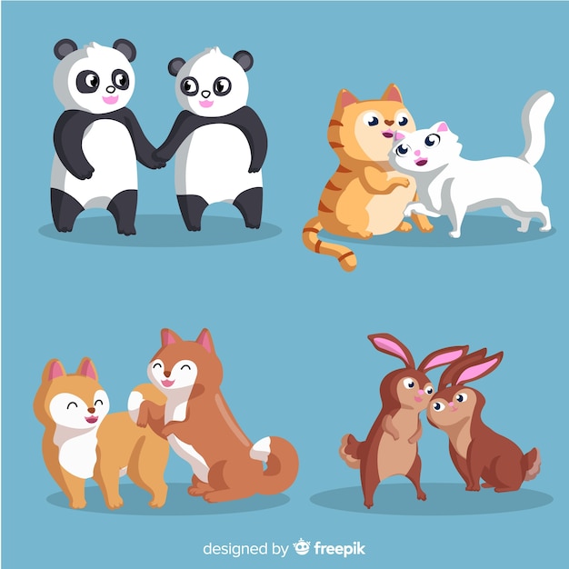 Animal couple collection