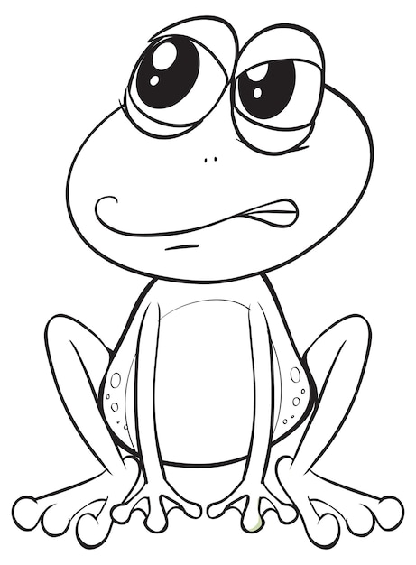 Animal doodle for angry frog