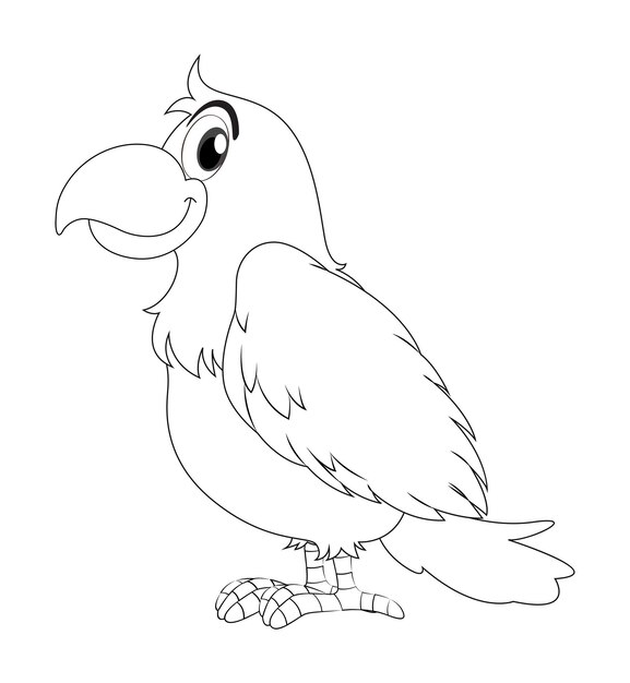 Animal doodle for parrot bird