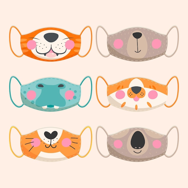 Animal face mask collection