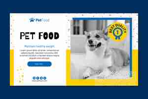 Free vector animal food banner template