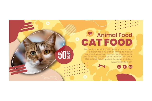 Animal food banner template