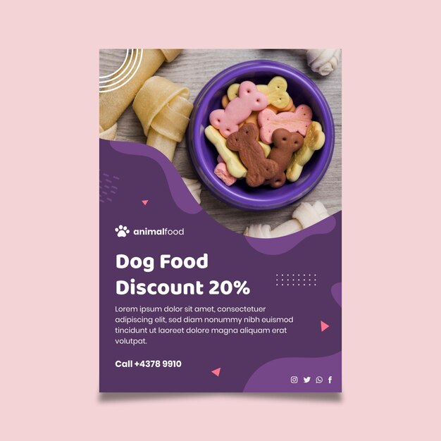 animal food flyer template