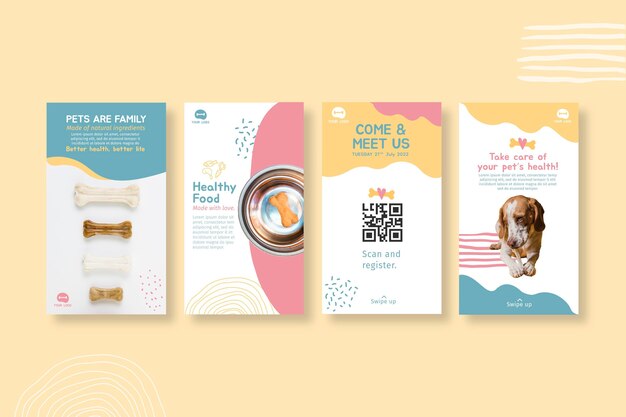 Animal food instagram stories design template