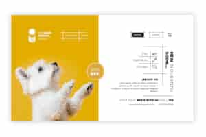 Free vector animal food landing page template