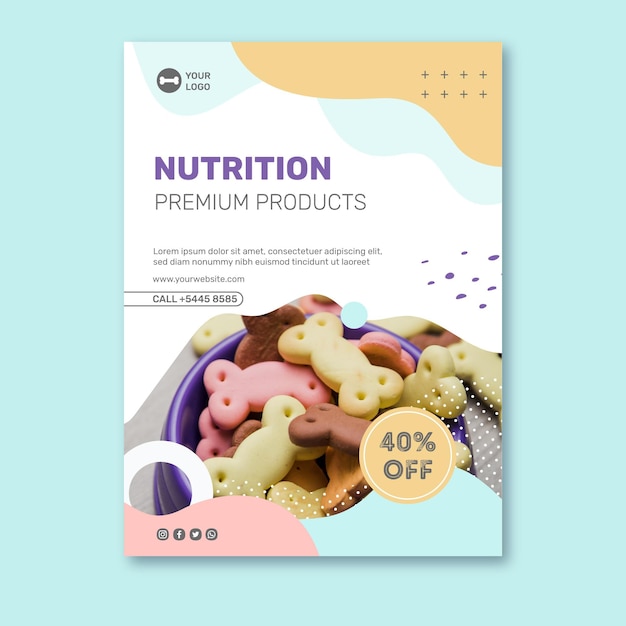 animal food poster template