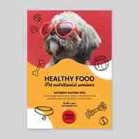 Free vector animal food poster template