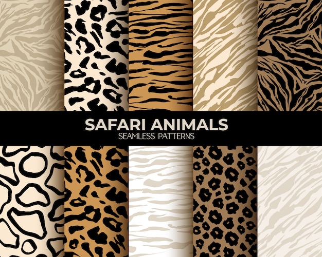 Animal Fur Print Seamless Patterns