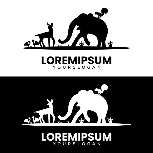 Free Vector animal logo design vector template