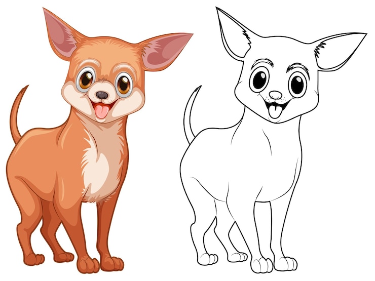 Free Vector animal outline for chiwawa dog