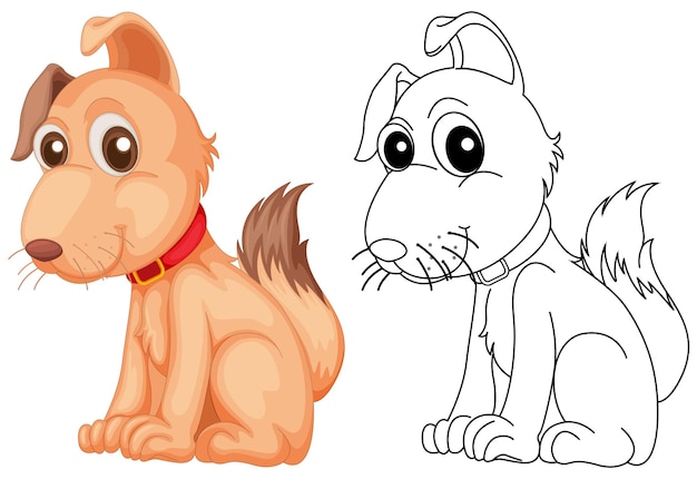 Free vector animal outline for cute dog