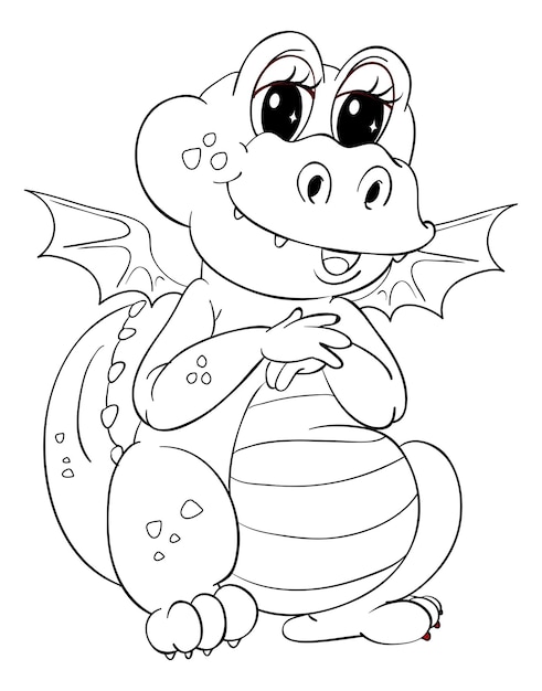Animal outline for cute dragon