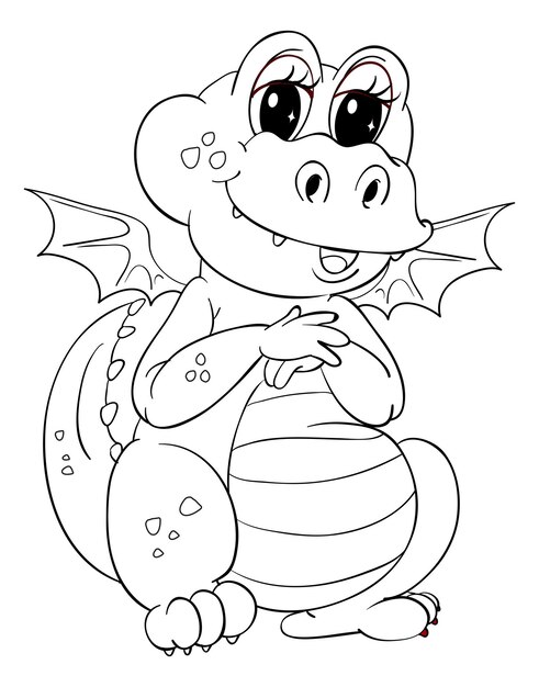 Animal outline for cute dragon
