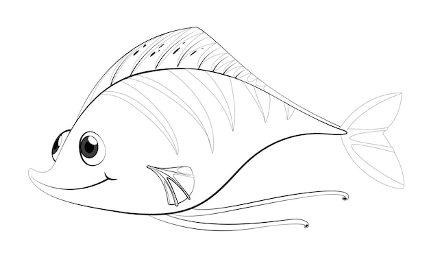 Animal outline for cute fish