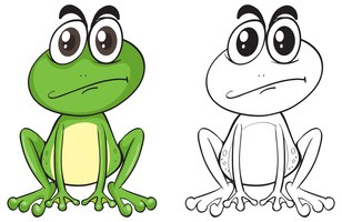 Free vector animal outline for cute frog