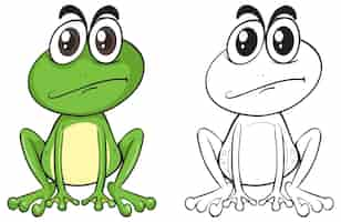 Free vector animal outline for cute frog