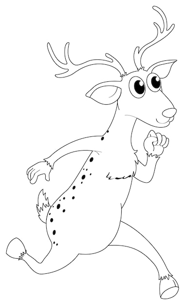 Free vector animal outline for deer running