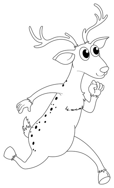 Animal outline for deer running