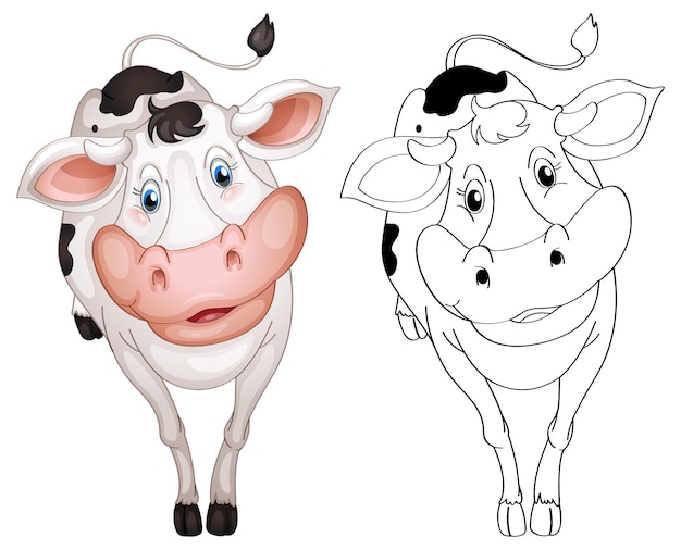 Бесплатное векторное изображение Контур животного для коровы