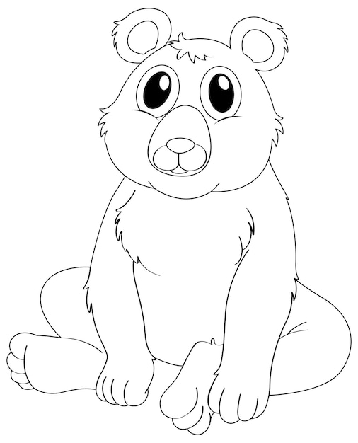 Animal outline for grizzly bear