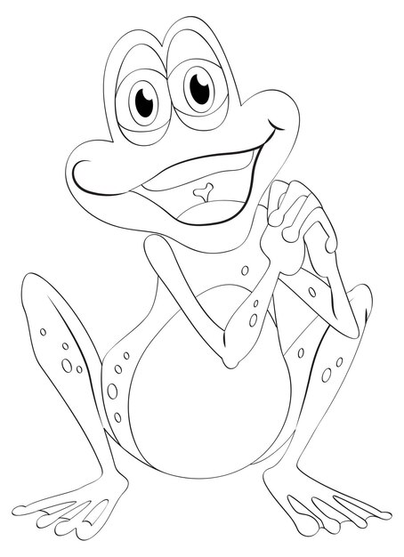 Animal outline for happy frog