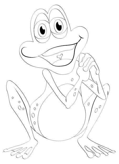 Animal outline for happy frog