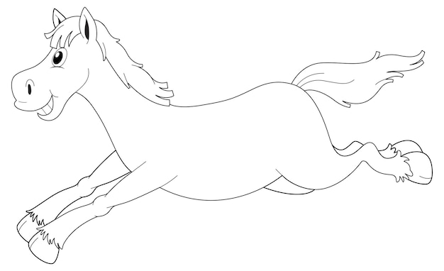 Free vector animal outline for horse running