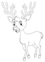 Free vector animal outline for little fawn