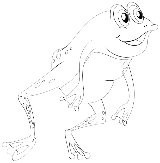 Free vector animal outline for little frog