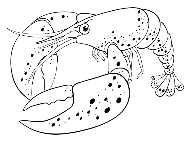 Animal outline for lobster