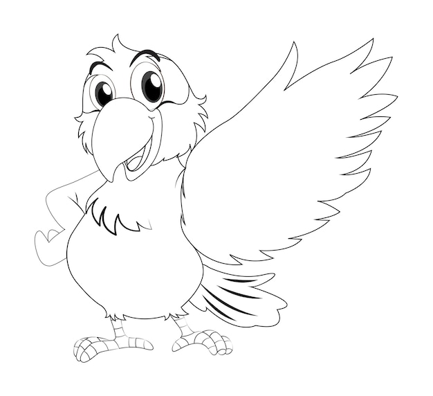 Free vector animal outline for parrot