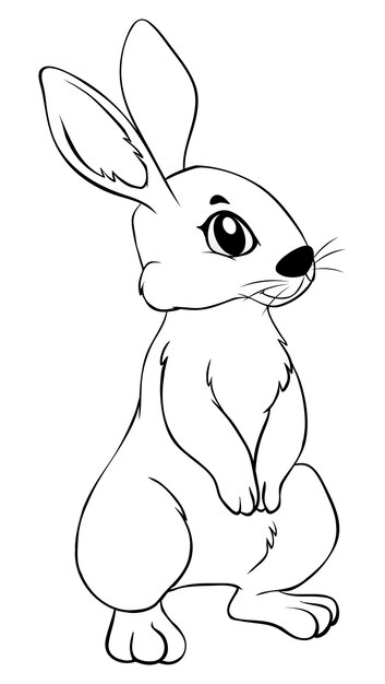 Animal outline for rabbit