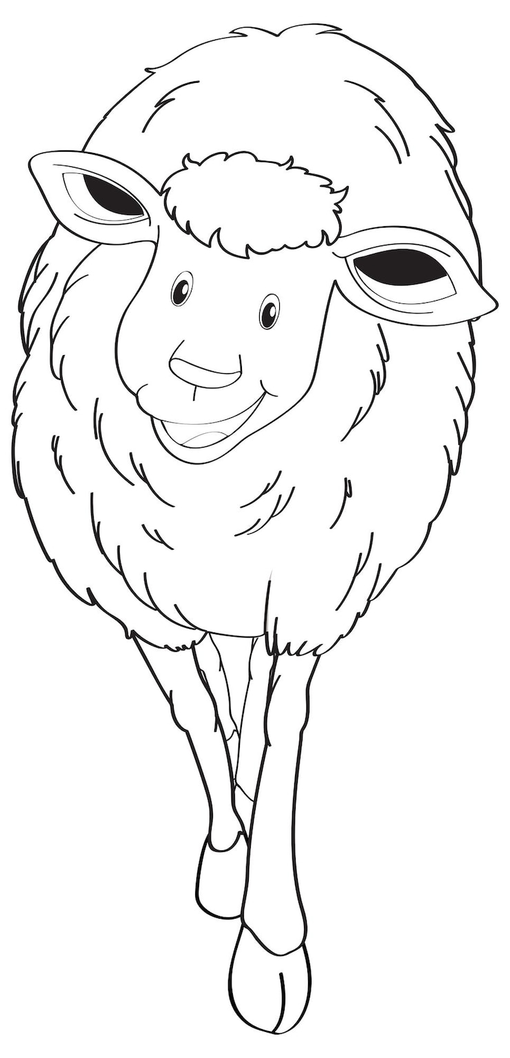 Free Vector animal outline for sheep