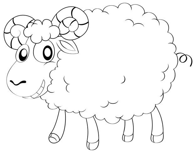 Animal outline for sheep