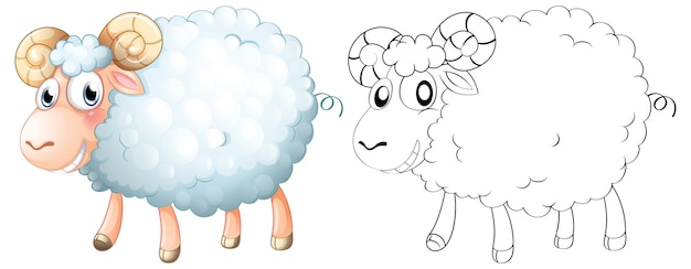 Free vector animal outline for sheep