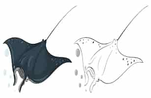 Free vector animal outline for stingray