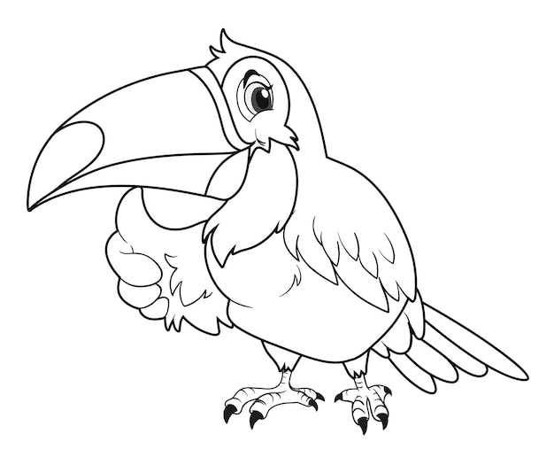 Animal outline for toucan bird