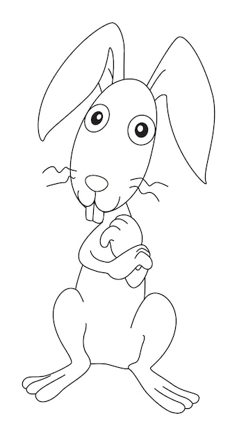 Free vector animal outline for ugly rabbit