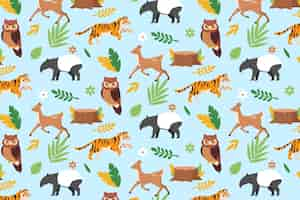 Free vector animal pattern template