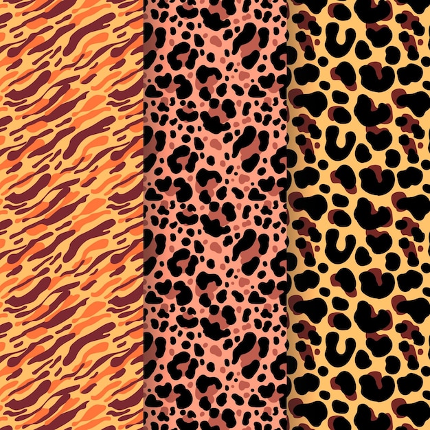 Free vector animal print pattern collection
