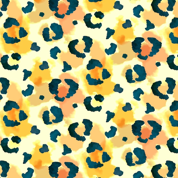 Animal print watercolor seamless pattern texture